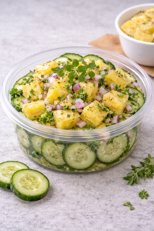 Salat: Tropical Cucumber & Pineapple Bowl