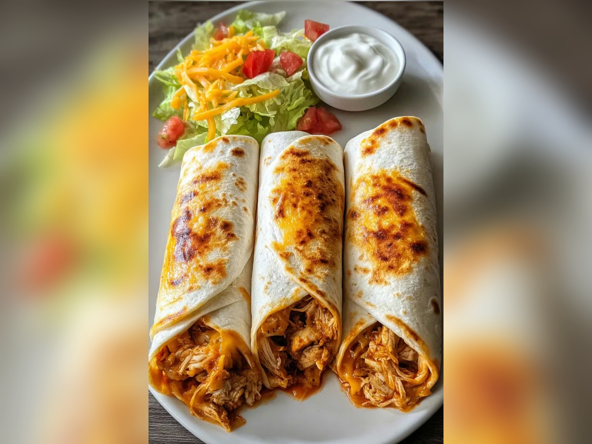 Wrap: Haitian Chicken Sos Mini Wraps 3stk. + Salat